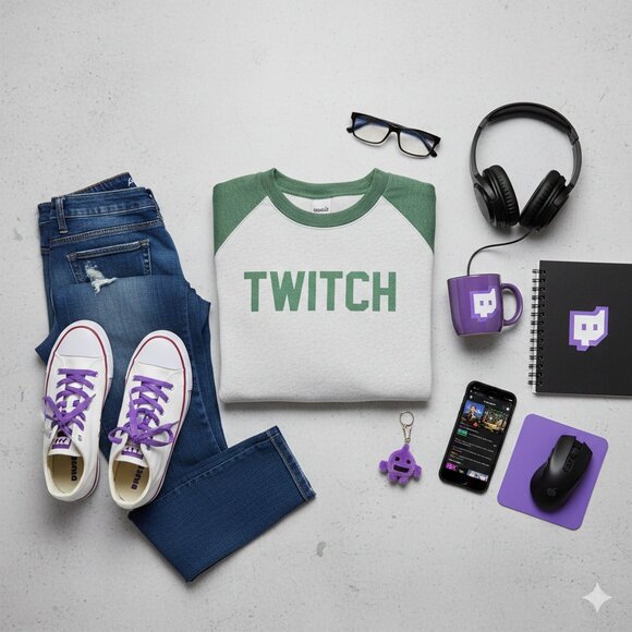 Alternative Earth Twitch Graphic Raglan Sweatshirt Gray - Small - Picture 11 of 11